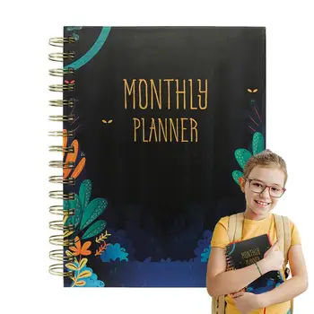 Bilježnica na tjedan | Tjedni planer, podsjetnik S mjesečnim karticama | Planer Od siječnja do prosinca bilješke, bilješke, zadatke, sastanke